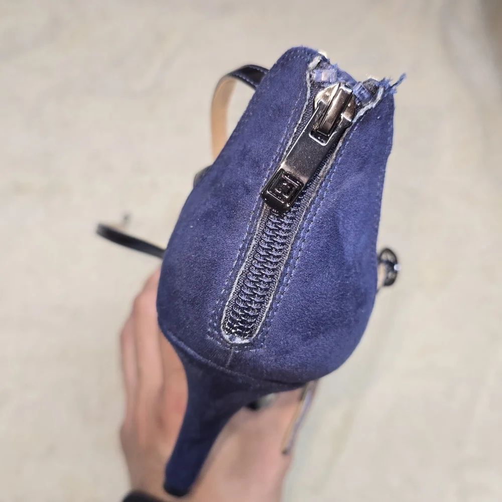 Liz Claiborne LC Heidi Strappy Heels Blue Size 9.5 - Picture 9 of 12